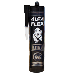 Клей жидкие гвозди ALFA Flex 96, универсальный, прозрачный, 280 мл