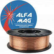 Проволока AlfaMag  РФ СВ08Г2С омедн.  d=0,8 мм пласт.касс. 5 кг (Д200) рядн.намот // Пр-во АЭМЗ