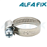 Хомут червячный нерж. 16-27/09W2 (10 шт) Alfa Fix