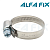 Хомут червячный нерж. 25-40/09W2 (10 шт) Alfa Fix