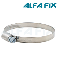 Хомут червячный нерж. 60-80/09W2 (10 шт) Alfa Fix