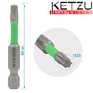 Бита Tx25-50 мм сталь S2 магнитная torsion KETZU (конт. 10 шт)