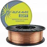 Проволока  СВ08Г2С омедн. AlfaMag SOFT  (SG-2) d=1,0 мм пласт.касс. рядн.намот 18 кг (D270)
