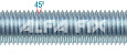 Шпилька резьбовая оц.  8х2000 DIN 975 (угол 45°) 25 шт // Alfa Fix