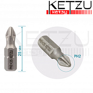 Бита РН2х 25 мм сталь S2 магнитная KETZU (конт. 20 шт)