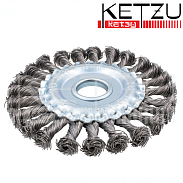 Кордщетка для УШМ дисковая 125 мм жесткая витая KETZU Standart
