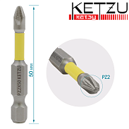 Бита РZ2х 50 мм сталь S2 магнитная torsion KETZU (конт. 10 шт)
