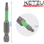Бита Tx10-50 мм сталь S2 магнитная torsion KETZU (конт. 10 шт)