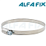 Хомут червячный нерж. 80-100/09W2 ( 5 шт) Alfa Fix