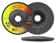 Круг лепестковый 125х22  Р80 СА Т29  (10шт) // KETZU