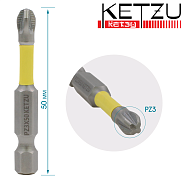 Бита РZ3х 50 мм сталь S2 магнитная torsion KETZU (конт. 10 шт)