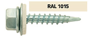 Саморезы кровельные 4,8х 35 RAL1015 №1 ( 250 шт) Daxmer