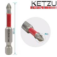 Бита РН1х 50 мм сталь S2 магнитная torsion KETZU (конт. 10 шт)