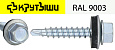 Саморезы кровельные  4,8х 19-20 RAL9003 белые сверло №2 до 4 мм ( 400 шт) Крутыши