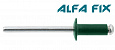 Заклепки комбинированные 4,0х10 RAL 6005 темно-зеленые (1 000 шт) Alfa Fix