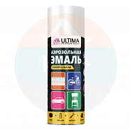 Эмаль аэрозольная универс Ultima, БЕЛЫЙ ГЛЯНЦЕВЫЙ  RAL 903, 520 мл // ULT009