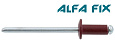 Заклепки комбинированные 3,2х 8 RAL 3005 винно-красный (1 000 шт) Alfa Fix