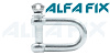 Скоба такелажная прямой тип оцинк.14 (5 шт) Alfa Fix